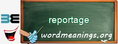 WordMeaning blackboard for reportage